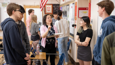Minnetonka Teacher Helping Students