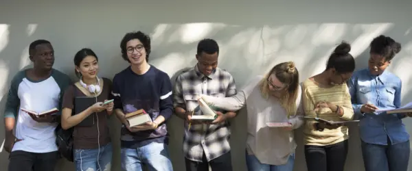 Diversity Equity Inclusion Students in Line
